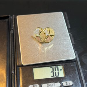 3.0Gram of 18Karat Gold flat Earring