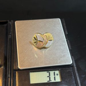3.1Gram of 18Karat Gold flat Earring