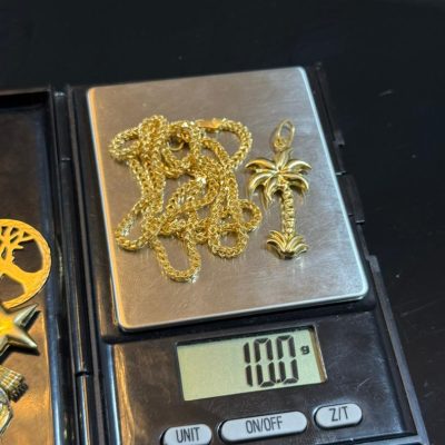 10.0 Gram Of 18 Karat Gold chain and Pendant