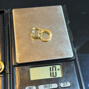 18KARAT PURE GOLD HOOP EARRINGS