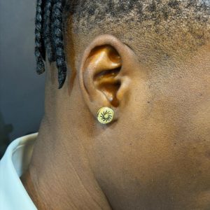 18KARATS 1.5 ROUND GOLD EARRING