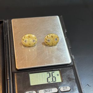 PURE GOLD FLAT EARRING